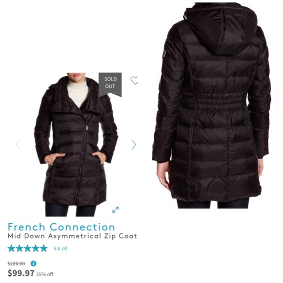 french connection asymmetrical coat
